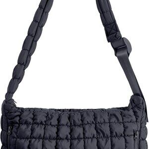 Chic Lightweight Puffer Tote with Adjustable Strap - Perfect for Work & Travel
